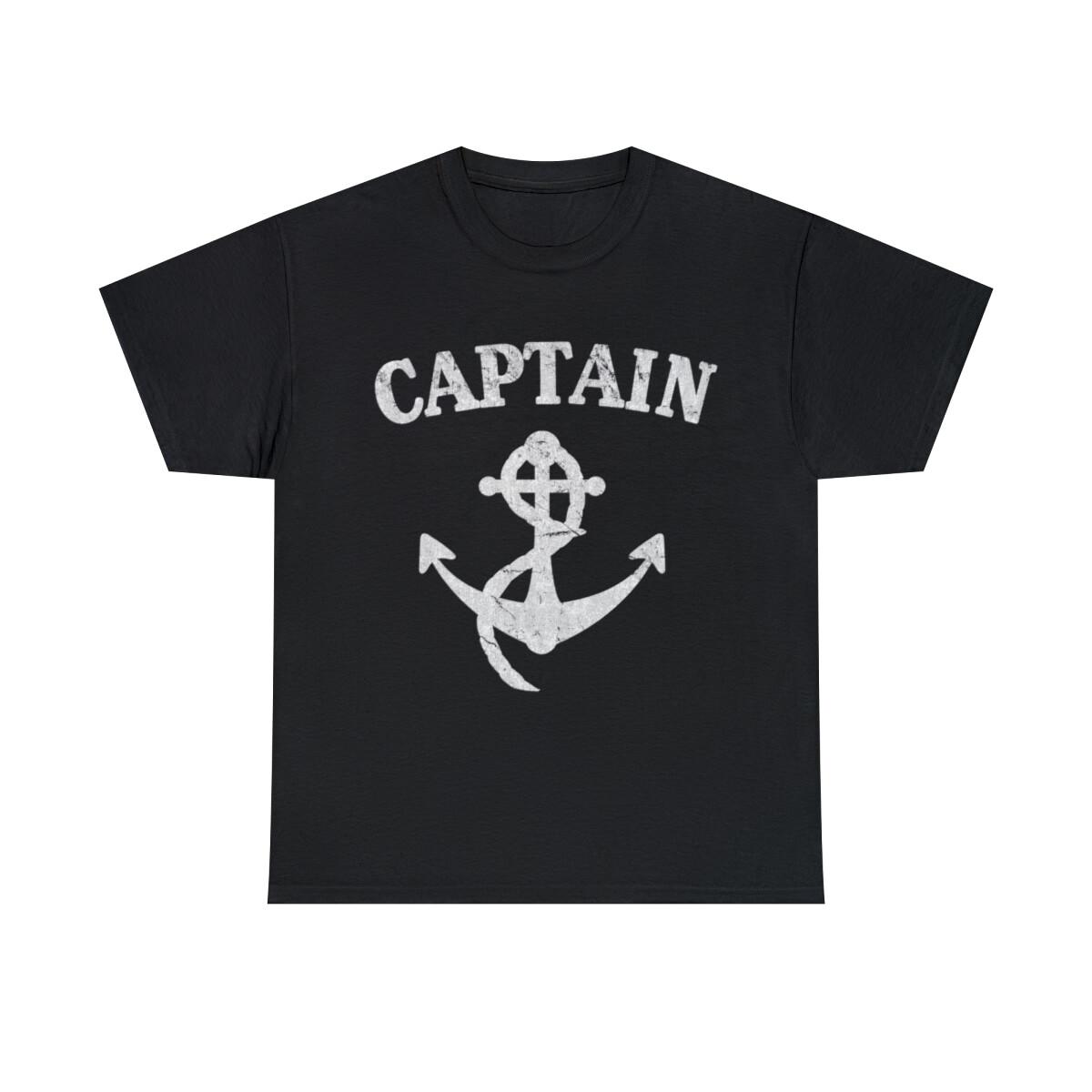 Retro Captain Of The Ship Graphic Tee Shirt, S-5XL L
