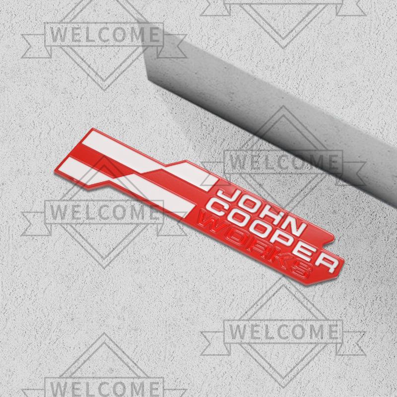 3D Car Stickers John Cooper Works Grille Emblem Auto Body Badge Trunk Decal For Mini Cooper S ONE J01 U25 F57 R53 R55 R56 R58