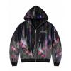 Street Hip Hop Flamme 3D-Druck Reißverschluss Hoodie Lockerer Schnitt Jugend Freizeit Winter Sweatshirt