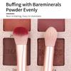 ENZO KEN Pink Resin Eyeshadow Makeup Brush Set with Travel Portable Eyeshadow Brush Set for Smoky Eye Nose Dark and Puff Hourglass Handle Bag,