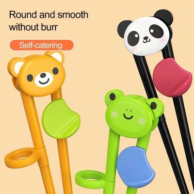 Food Grade Training Chopsticks Cute Animal Learning Chopsticks for Children Cartoon Elementary Chopsticks Kids Tableware