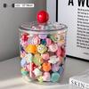 Mengli Transparent Storage Jar with Large Capacity for Figurines, Ornaments, and Food.