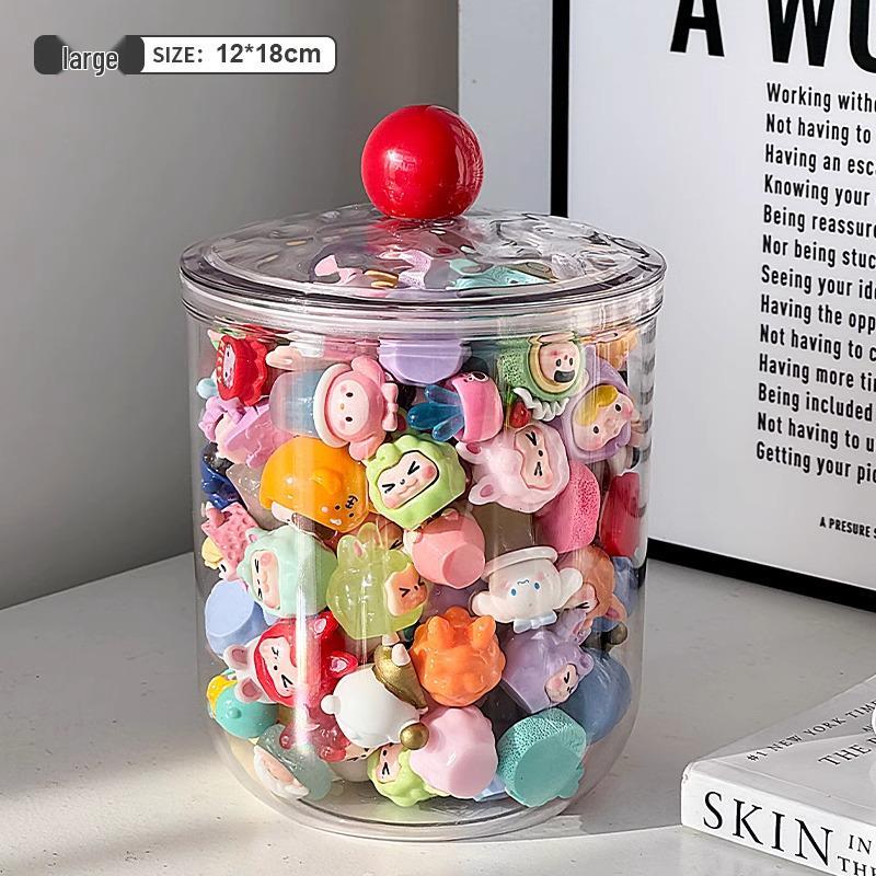 Mengli Transparent Storage Jar with Large Capacity for Figurines, Ornaments, and Food.