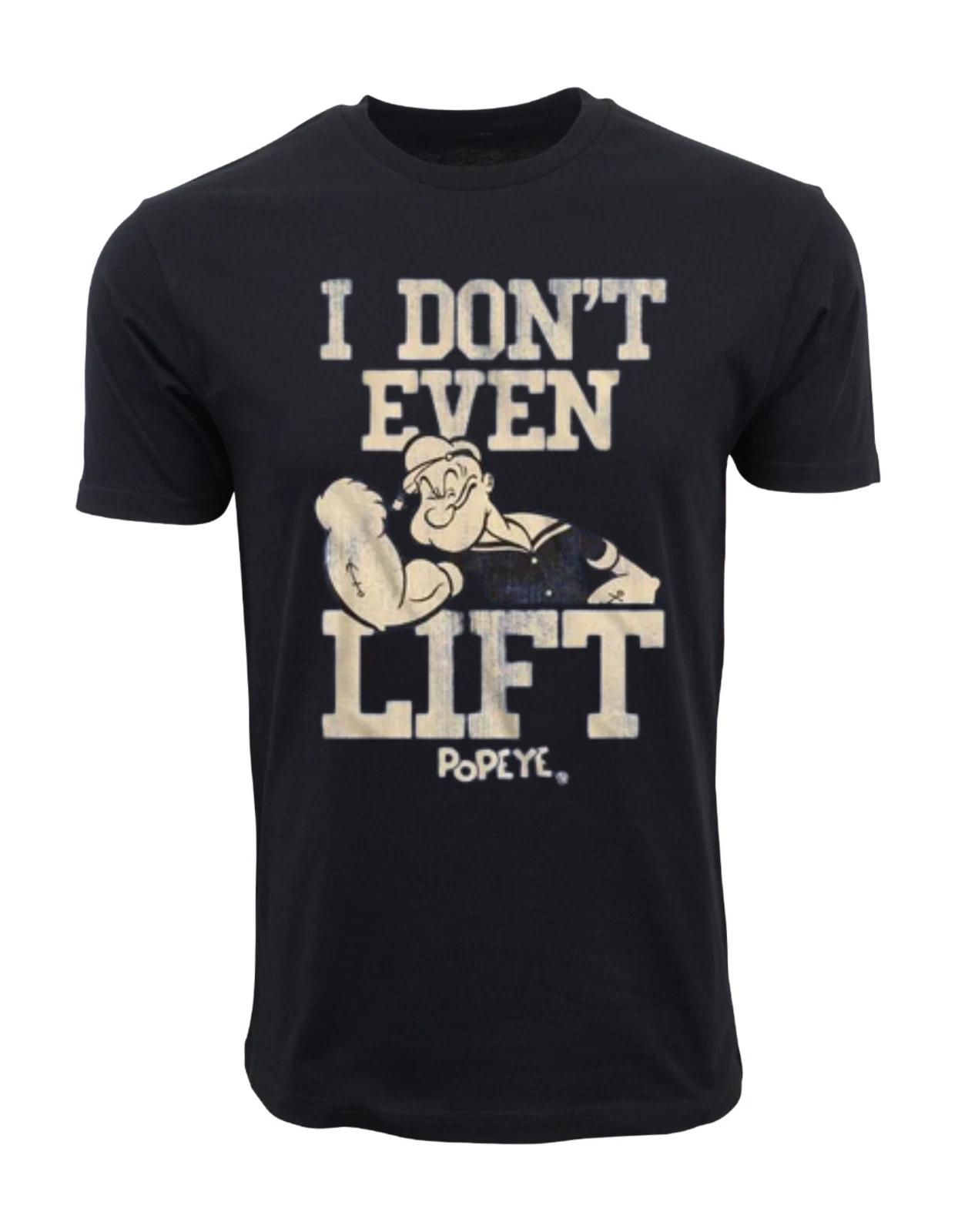 Unisex Adult Casual Graphic POPEYE I DONT EVEN LIFT T SHIRT T-Shirt M
