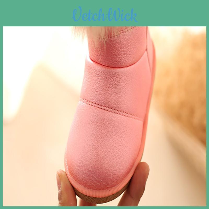 Kids Baby Toddler Boys Girls Pu Leather Winter Bootie Warm Snow Shoes Boots Gift For Cozy Comfort And Stylish Appearance