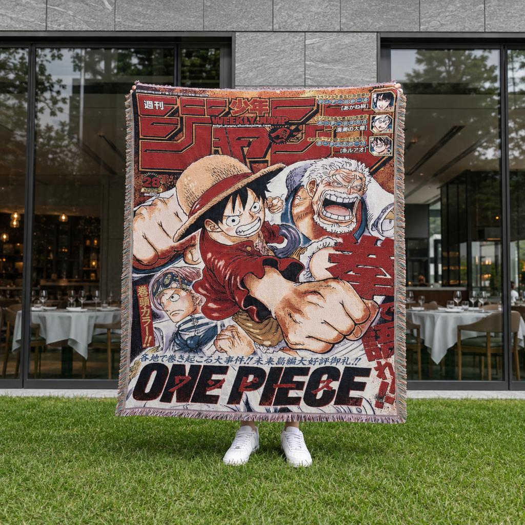 Custom Size Anime Woven Blanket Soft Home Cover Blanket for Couch Bed and Chair