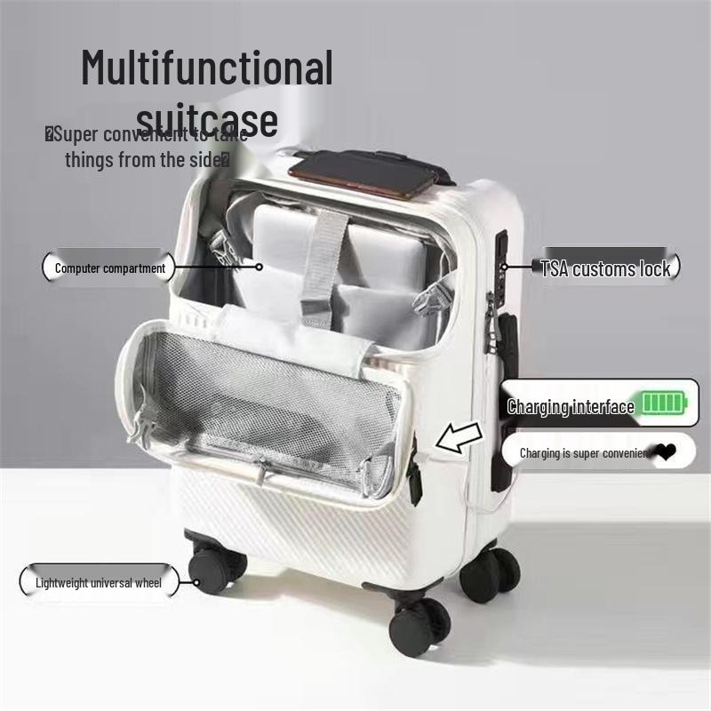 New Style Front-Opening Password Suitcase for Female Students - Carry-On