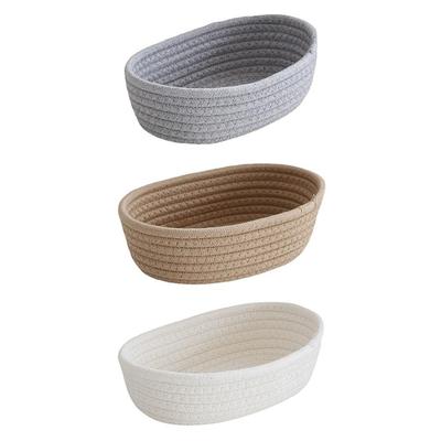 Table Top Miscellaneous Storage Basket Cotton Rope Basket Sundries Cosmetics Toys Storage Basket Woven Basket