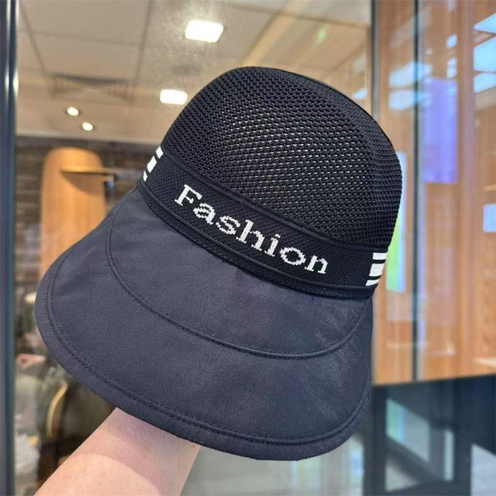 Wind Proof Outdoor Beach Hat Breathable Net-top Sunshade Cap Casual Sun Protection Cap  Camping