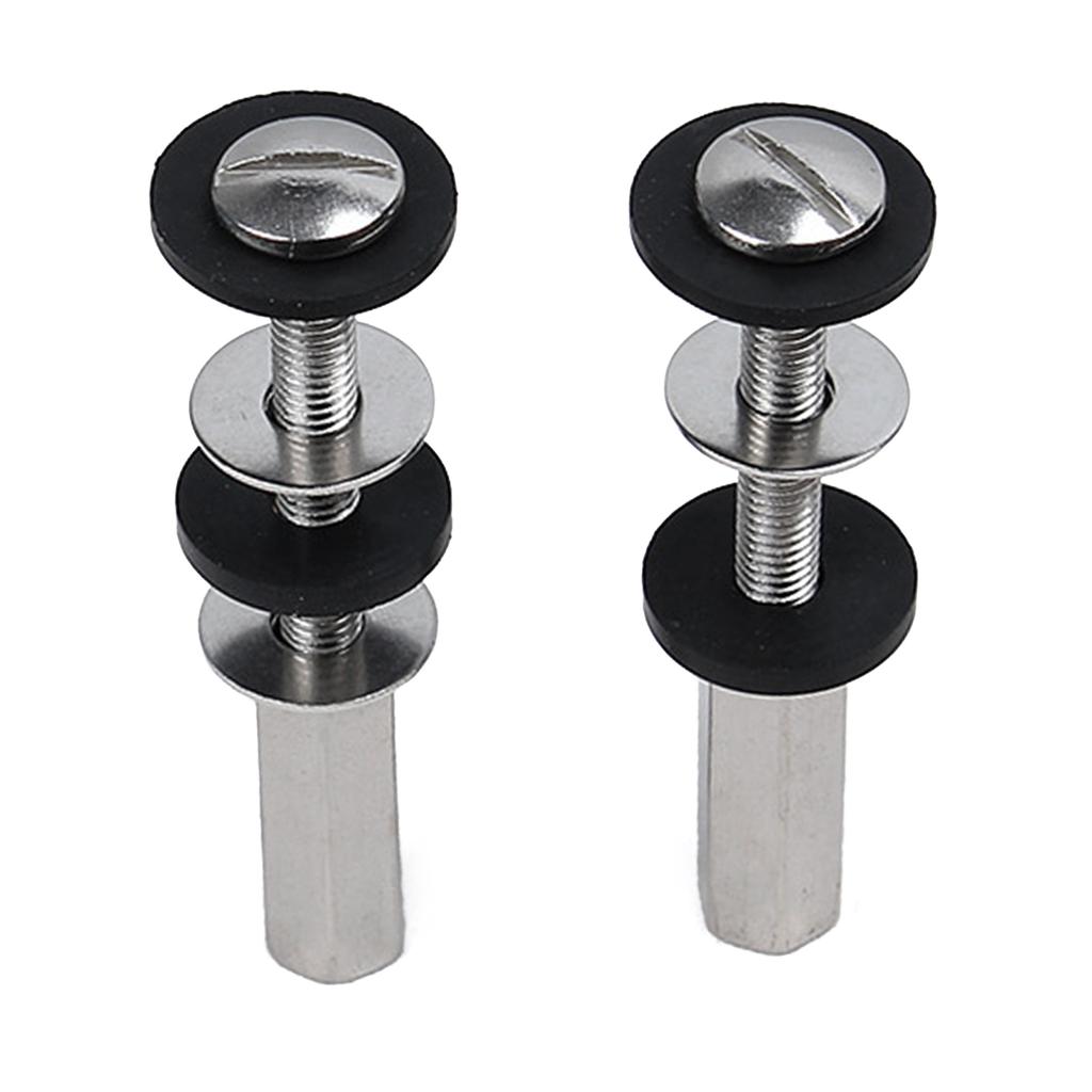 Stainless Steel Bolt Through Kit Practical Toilet Tank Screws for Connecting The Toilet Cistern To Pan Include Bolts