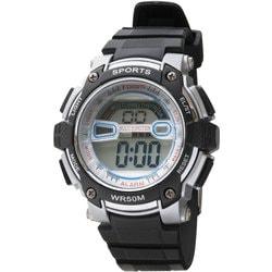 CREPHA TS Series Men's Quartz Digital Wrist Watch - Black / Blue TS-D157-BL TS-D159-RD TS-D156-BL TS-D158-BK TS-D154-BL TS-D155-SV TS-AD094-BK
