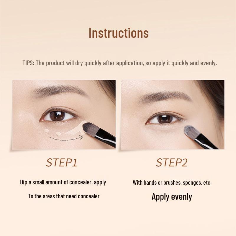 Meixi'er Small Gold Tube Waterproof Concealer for Acne, Scars, Spots, and Birthmarks