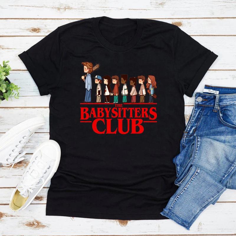 T-Shirt Pop Culture Mashup Tee Women Short Sleeve T-shirts Streetwear Tops Funny TV Show Fan Crewneck Gift