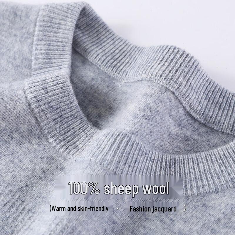 Antonio Men's 100% Wool Crew Neck Sweater