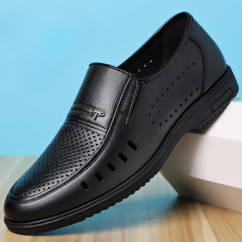 Men's Dress Shoes Fashion Handmade Leather Shoes Classic Business Casual Shoes Slip on Loafers Moccasins Soft Sole Driving Shoe