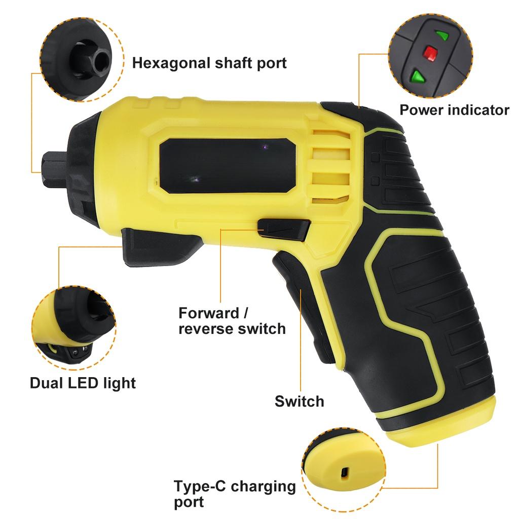 USB Cordless Multifunctiona Drill 3.6V Electric Round Cloth Cutter Scissors Power Driver Screwdriver Fabric Cutting Machine