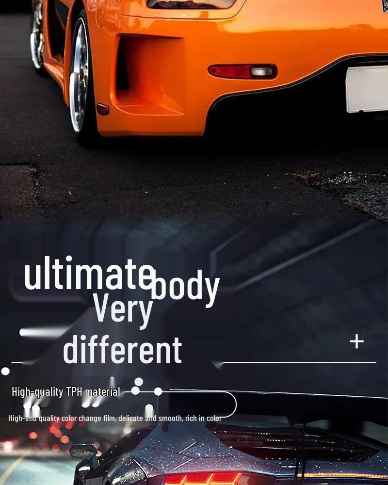 Super Bright Ceramic White To Purple Car Wrap: Durable Color-Changing Film for Body, Roof, and Hood