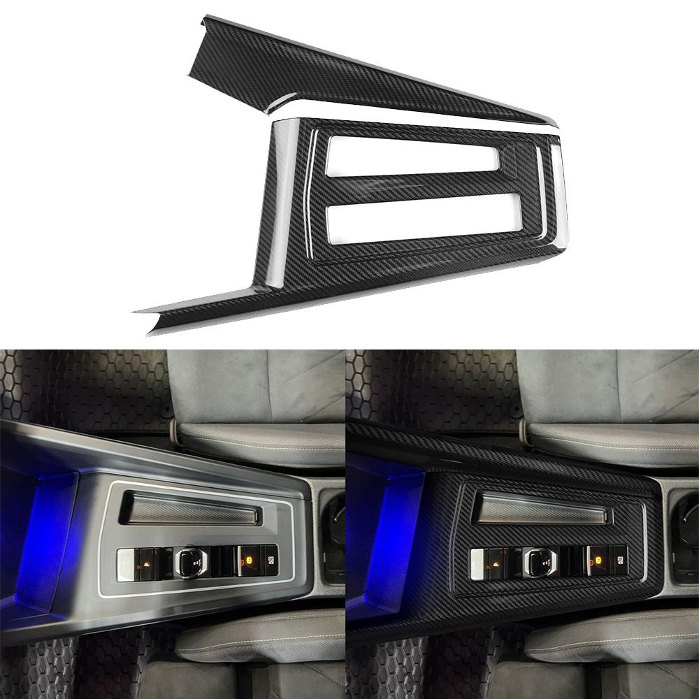 For Volkswagen Golf 8 2021-2024 Real Dry Carbon Fiber Central Gear Shift Control Panel Cover Trim Car Modification Accessories