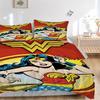 3ks Wonder Woman, Superhrdinská sada povlečení, Sada povlečení, Měkký pohodlný povlak na peřinu, Do ložnice, Pro hosty (1* Povlak na peřinu + 2* Povlaky na polštář, W