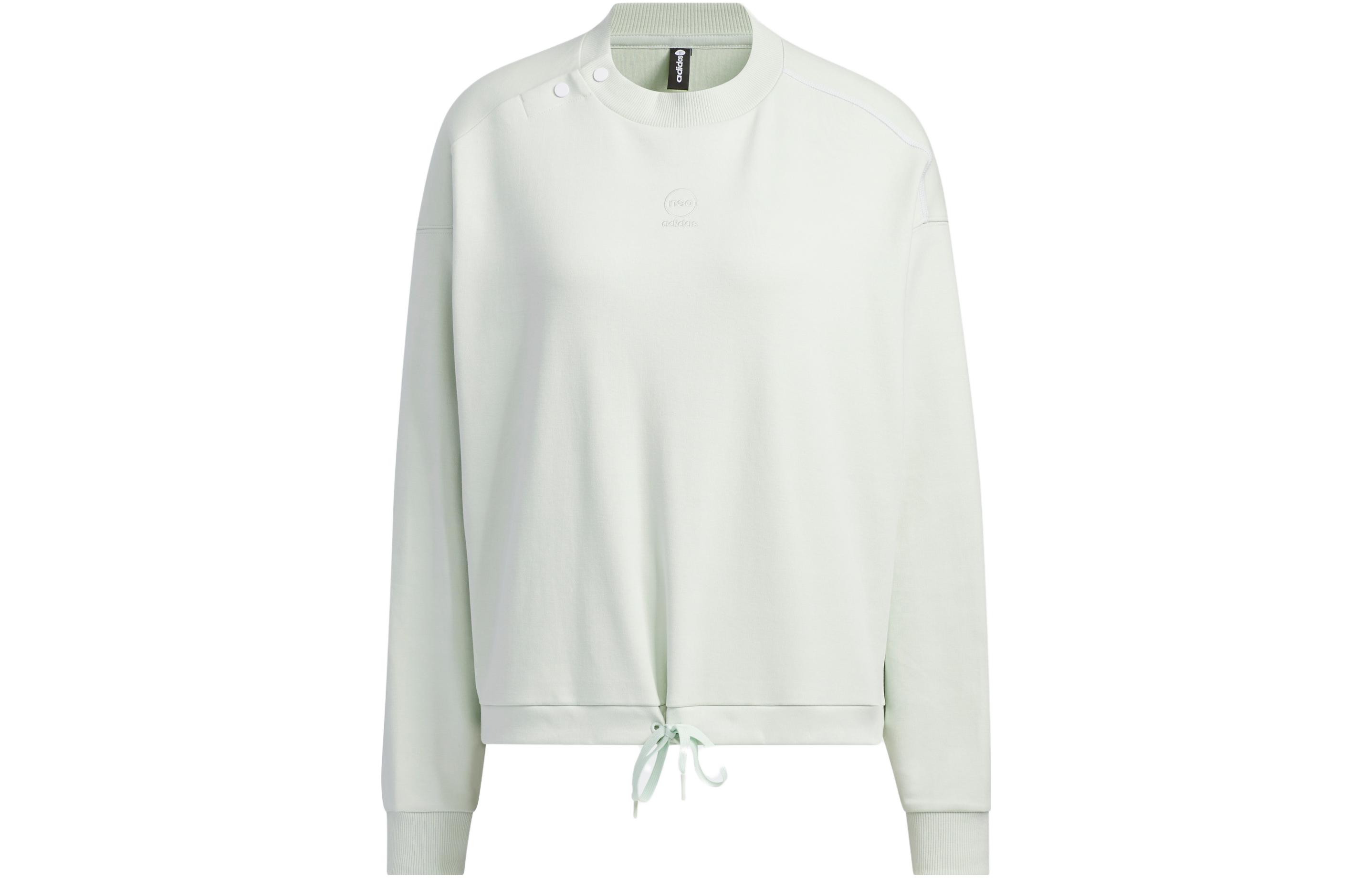 Adidas Neo Sweatshirts Women s White Crew Neck Moderate Regular IK3427 L