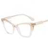 Women Flat Lens Cat Eye Contrasting Retro Flat Lens with Anti Blue Light Design Glasses That Can Be Matched with Prescription