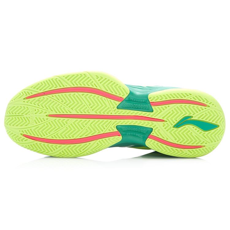 New LiNing Super Light 12 Cushioning Support Mid top Basketball Shoes Unisex Green ABFK019-4