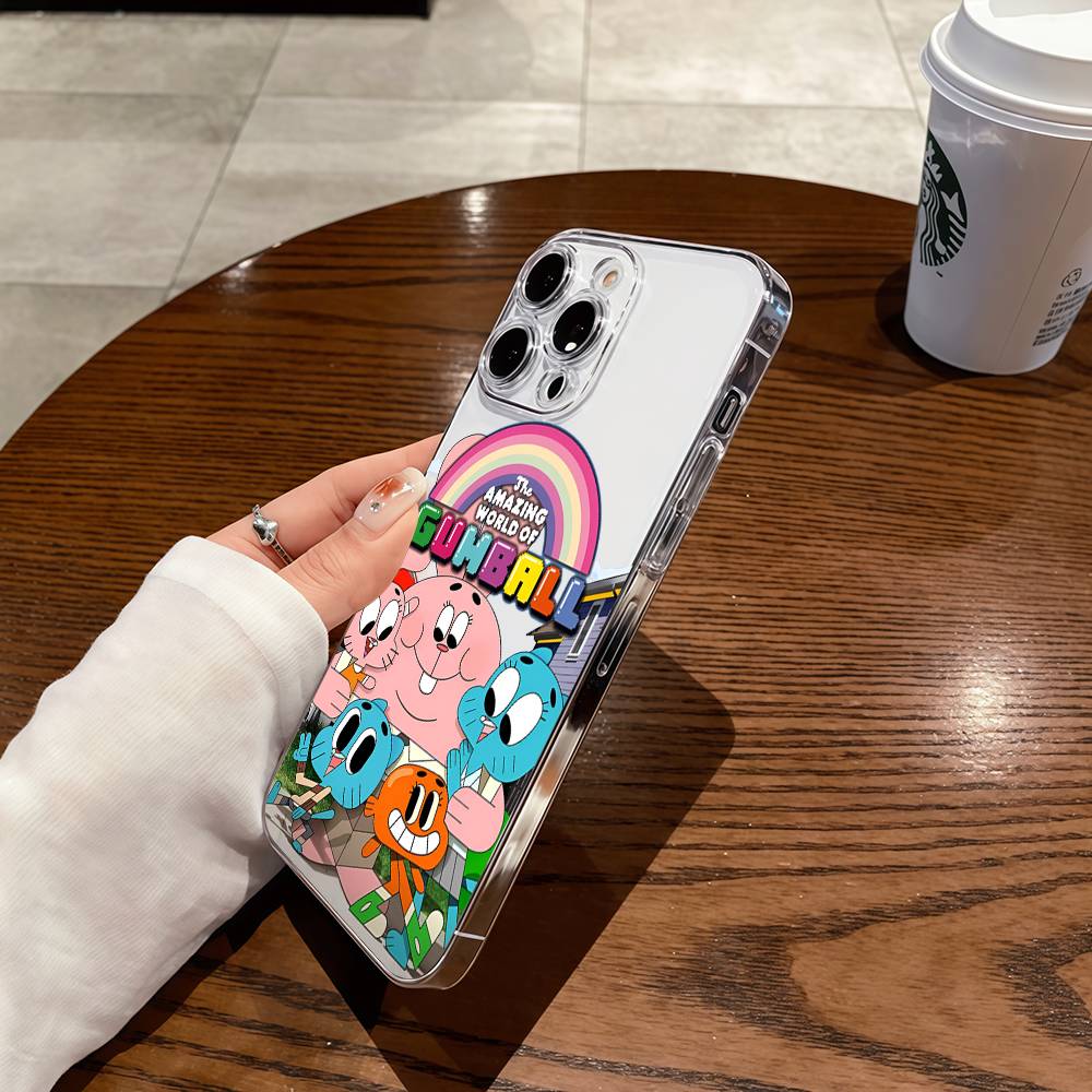 Die erstaunliche Welt von Gumball Hülle für IPhone 17 16 15 14 13 12 Mini 11 Mini Pro Max Transparente Silikonhülle