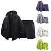 Men's Summer Fashion Sports Set: Casual Cool Five-Point Pants and Sun Protection Top.