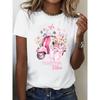European Size Summer Bicycle Graphic Print Women'S T-Shirt