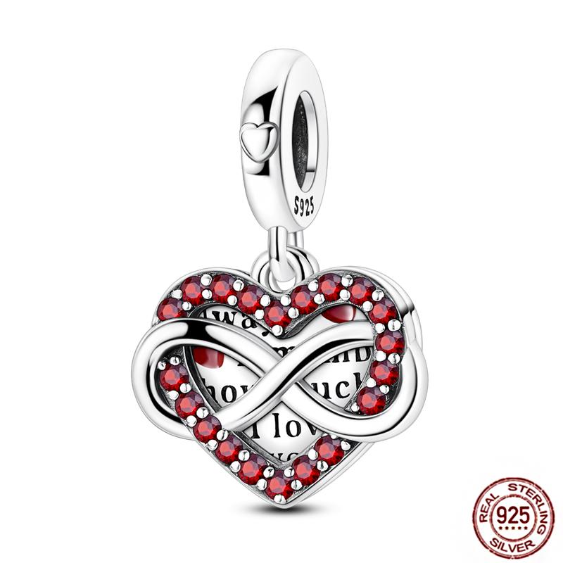 Copper Loveheart Charms Beads Cute Cat Panda Poker Phone Charm Pendant Fit Original Bracelet Diy Jewelry Women Gift