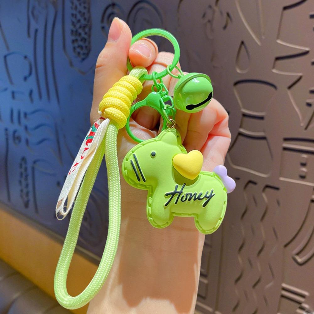 Candy Color Pony Resin Keychain Cute Design Horse Pendants Zodiac Pony Doll  Keychain Accessory