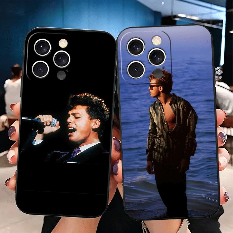 L-Luis M-Miguel Singer Soft Phone Case for iPhone 16 16E 17 Air 15 Pro Max 14 Plus 13 Mini 11 12 7 Black Cover Back Shell