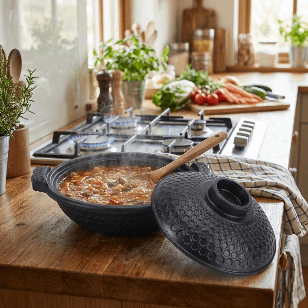 with Lid Casserole Stew Pot Non Stick Korean Stockpot Honeycomb Casserole Pot  Stone Bowl Rice