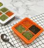 4 Cavities Silicone Ice Cube Box with Lid Cover Self-made Supplementary Food Making Box Freezer Refrigerator DIY Kitchen Gadgets
