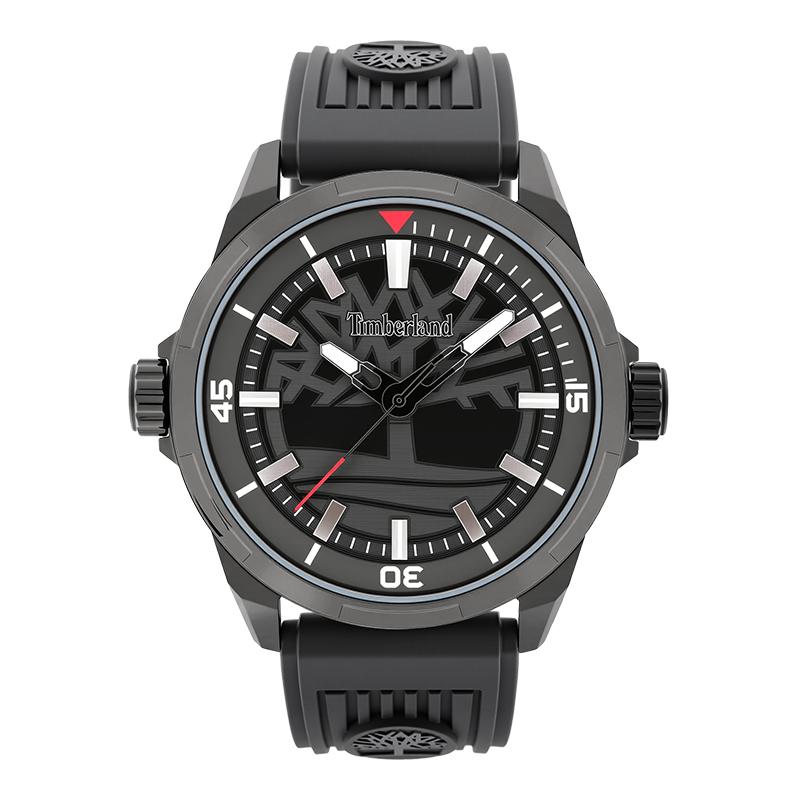

Timberland Bergeron Series Watch Quartz Movement Silicone Strap Black Dial Men watches TDWGM0055302 Black Dial (TDWGM0055302)