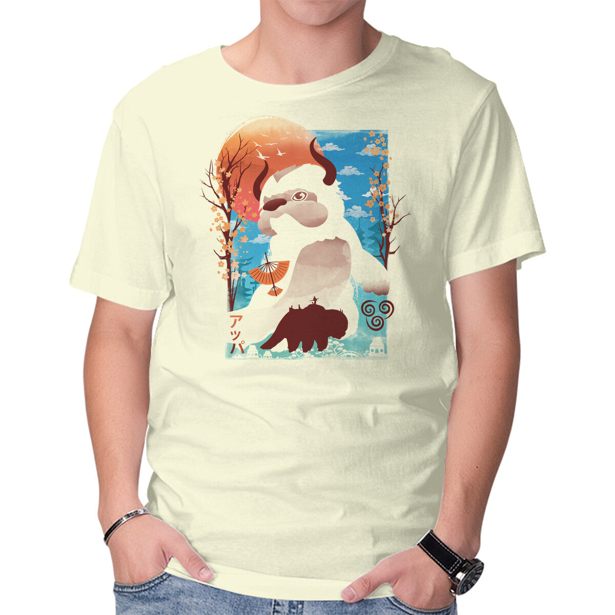 Unisex Crew Neck T-Shirt Loyal Sky Bison Graphic Short Sleeve Casual Tee XS