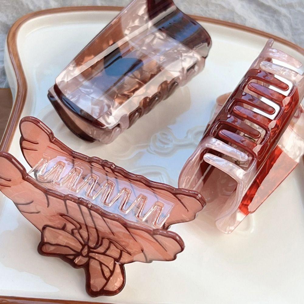 Sweet Croissant Shark Clip Coffee Cup Delicious Food Claw Clip Headdress Creative Crab Clip  Gift