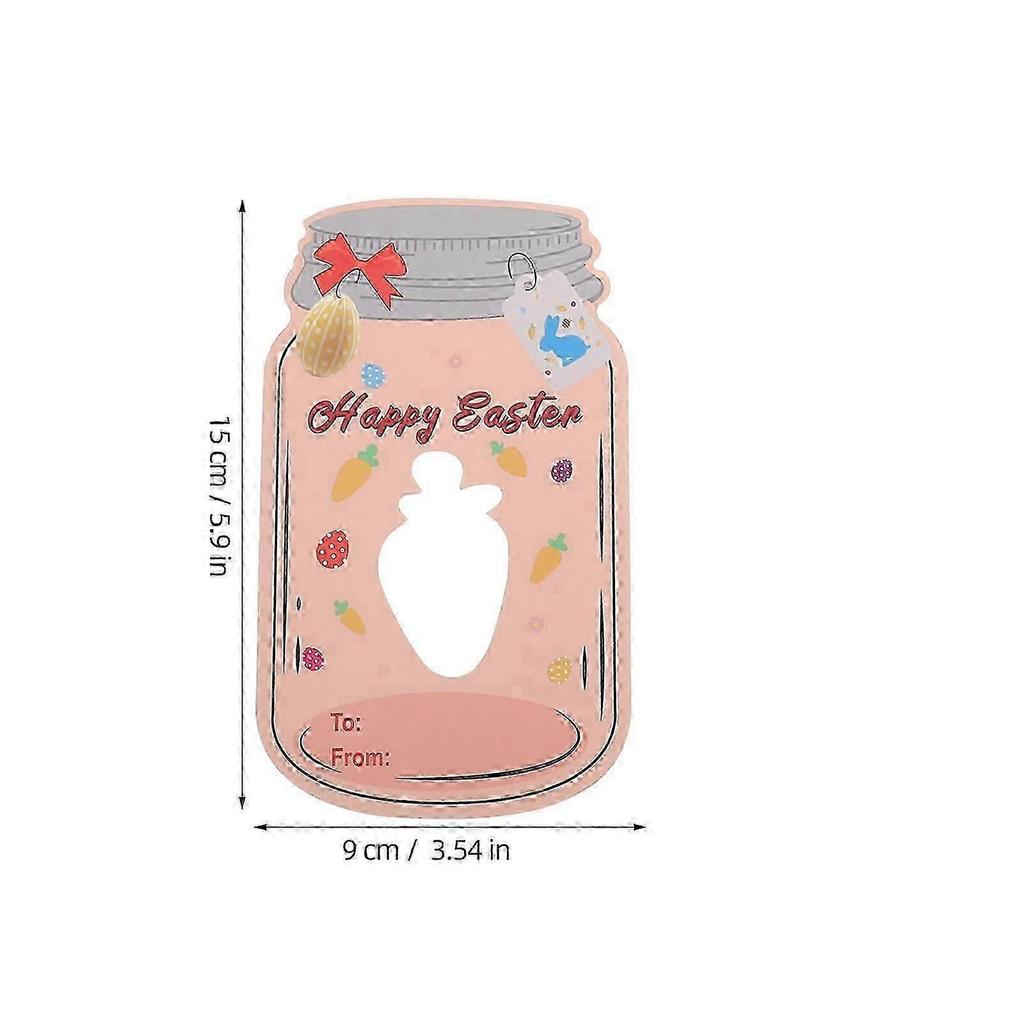 2026 Best!! Mason Jar Shaped Paper Craft Card For Easter Celebrations And Spring Classroom Activities .00X8.00X0.05CM 24 Sets