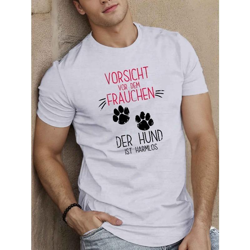 Fun German Men s Short Sleeve T-shirt New Summer T-shirt Top Oversized, Cool, Casual,  Fashionable S белый