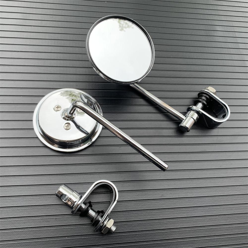 Universal 22-25mm Für Cafe Racer Chopper Bobber Harley Motorrad Retro Runde Rückansicht Lenker Clip-on Rückansicht seite Spiegel