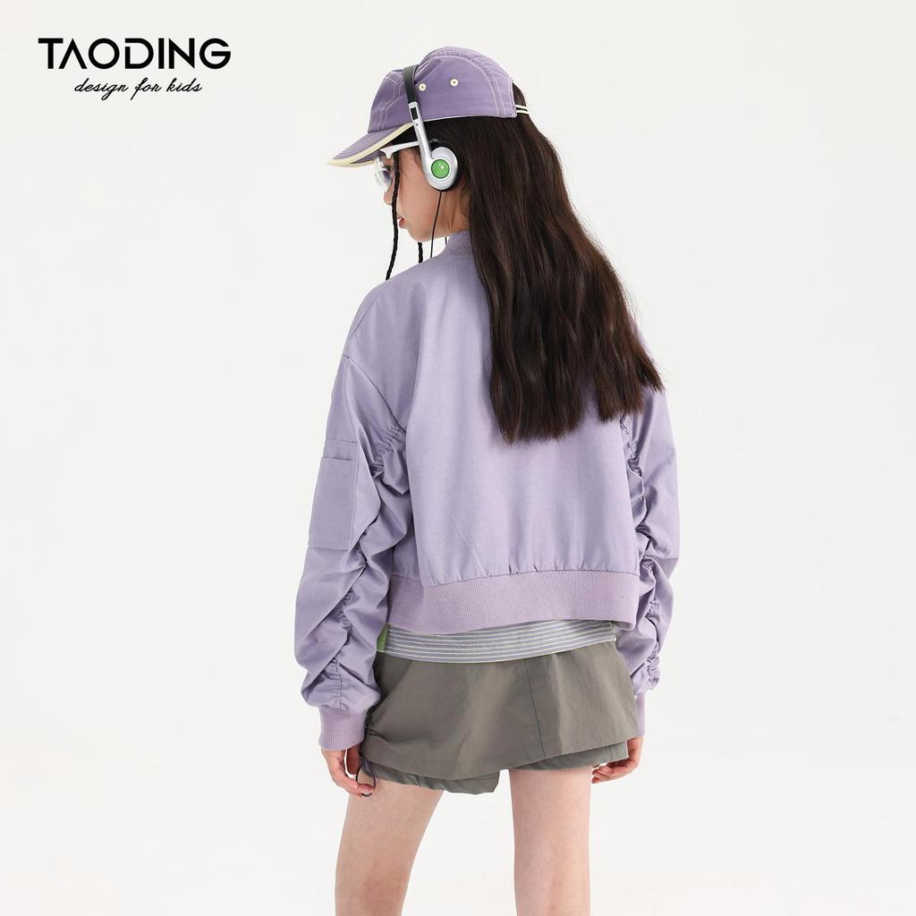 Tao Town Girls' Korean Style Casual Baseballjacka