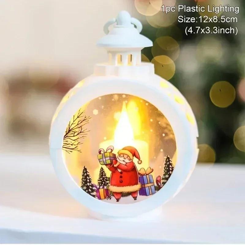 Christmas Decorations Candles Wind Lights Elderly People Snowmen Retro Shop Windows Illuminated Decorations Creative Gifts