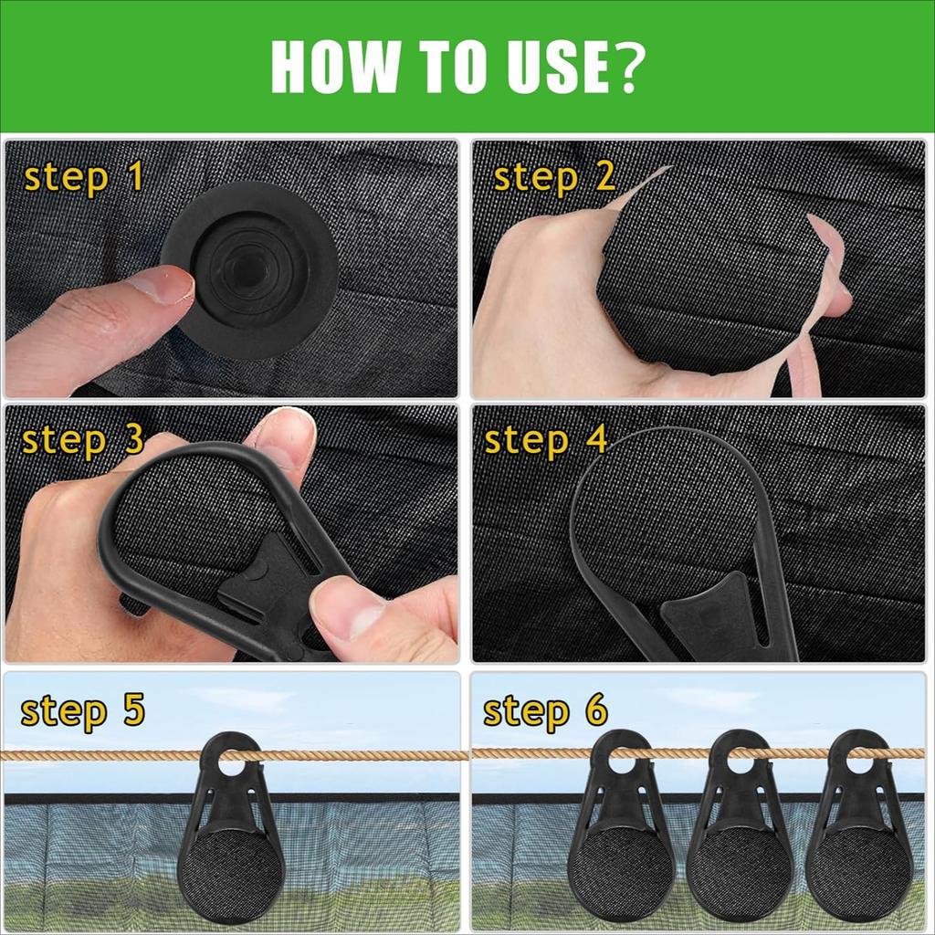 Heavy Duty Shade Clips, 20 Pcs , Sun Shade Clips & Clamps for Anti Bird Netting, Garden Netting Accessories