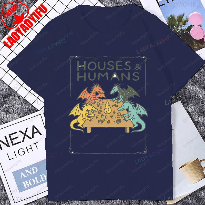 Funny DnD Houses and HuUnisexs for Gamers Dungeons and Dragons Gift Tshirt RPG Tabletop Game DM Retro 90s Unisex Unisex TShirt