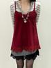 HETIT Cotton Long Lace Slip (Red)