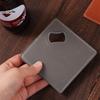 Solid Color Cup Mat PU Leather Bottle Opener Portable Coasters  Gift