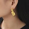 Bohemian Patchwork Water Drop Earrings: 18k Gold-Plated Copper, Large & Small, Fashionable & Personalized for Women.