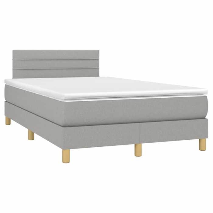 Maison Exclusive - Sommier à lattes de lit matelas LED gris clair 120x190 cm tissu