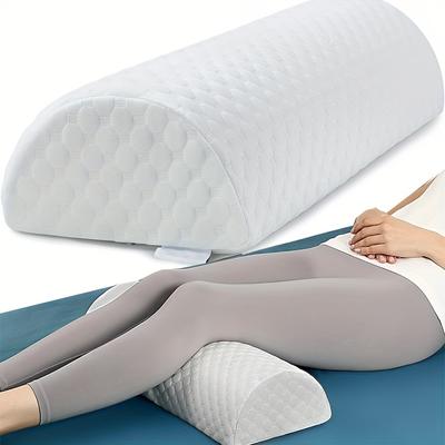 Half Moon Pillow, Memory Foam Leg Pillows for Sleeping Bolster Pillow or Ankle Rest and Foot Comfort