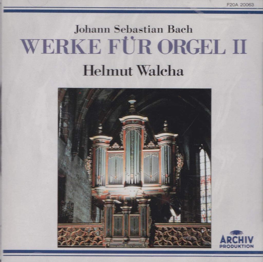 CD HELMUT WALCHA - Bach: Werke Fur Orgel 2 F20A20063 POLYDOR 1989 Japan Classical Used
